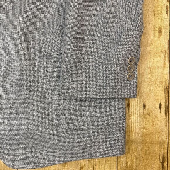 Brooks Brothers Wool Silk Linen Blazer Sport Coat 3 Roll 2 Light Blue 43L - Picture 6 of 12